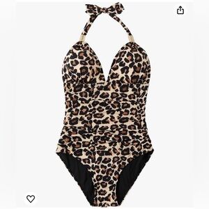 NWOT- Women’s leopard one piece swimsuit XXL